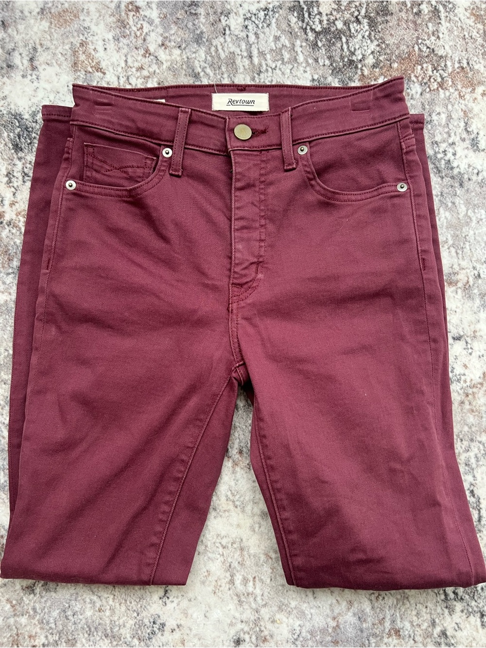 Revtown Women's Skinny Jeans in Wine